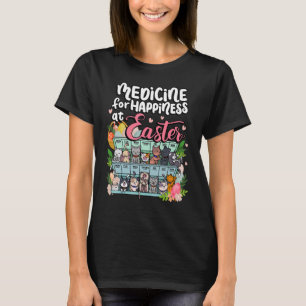 Camiseta Medicamento Para Felicidade Na Páscoa De Gatos H