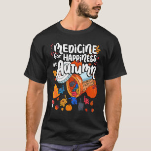 Camiseta Medicamento Para Felicidade No Outono Gummies De G