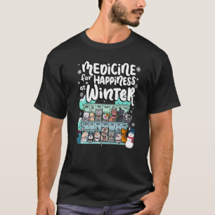 Camiseta Medicamento Para Felicidade Nos Dias De Inverno Ga