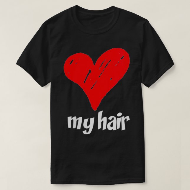 Camiseta Medição do comprimento do cabelo das mulheres com  (Frente do Design)