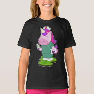 Camiseta Medicina de Enfermeira Unicorn