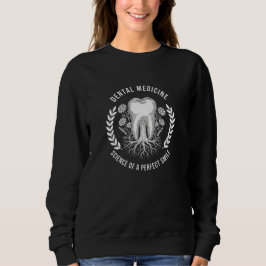 Camiseta Medicina Dentária Vintage Flor Anatomia