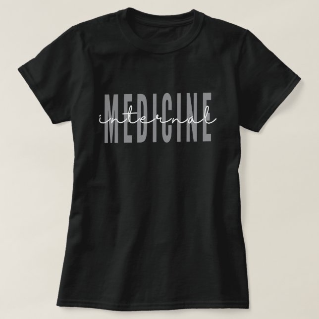 Camiseta Medicina Interna Médico Médico Futuro (Frente do Design)