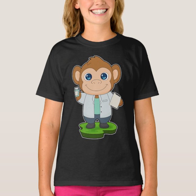 Camiseta Medicina Médica Macaco (Frente)