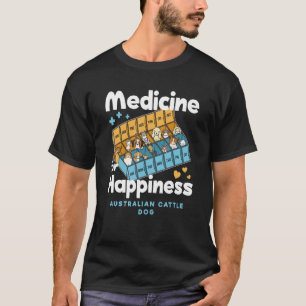 Camiseta Medicina para a Felicidade Australian Cattle Dog E