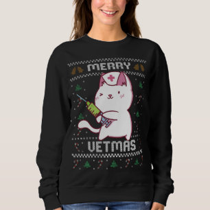Camiseta Medicina Veterinária Gato Gato Vet Febre De Natal 