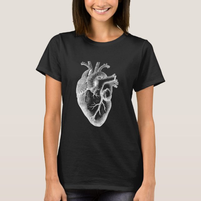 Camiseta Médico Anatômico do Coração Humano (Frente)
