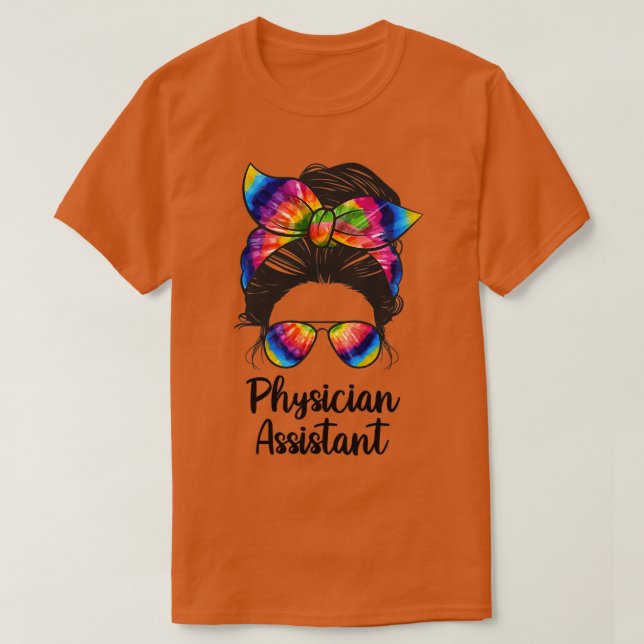 Camiseta Médico Assistente Messy Bun Life Médico Assis (Frente do Design)