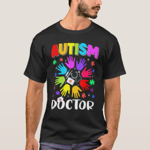 Camiseta Médico Autismo Puzzle Conscientização do Autismo S