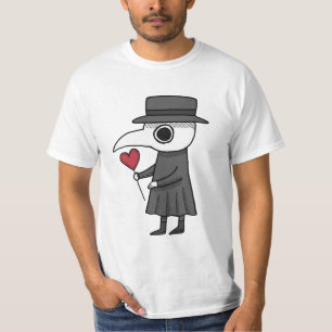Camiseta Médico da Peste com Coração Sinistro Fofo Medieval