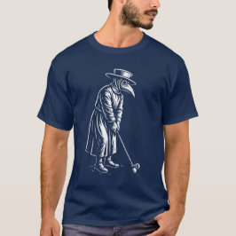 Camiseta Médico da peste jogando golfe