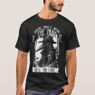 Camiseta Médico da Peste Os Mesmos Que Vendem O Pânico Sel
