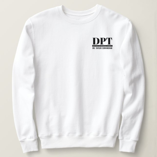 Camiseta Médico de DPT Moderno Personalizado em Terapia Fís (Frente do Design)
