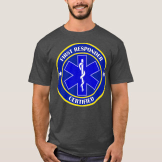 CAMISETA MÉDICO DE EMERGÊNCIA CERTIFICADO PRIMEIRO EMT