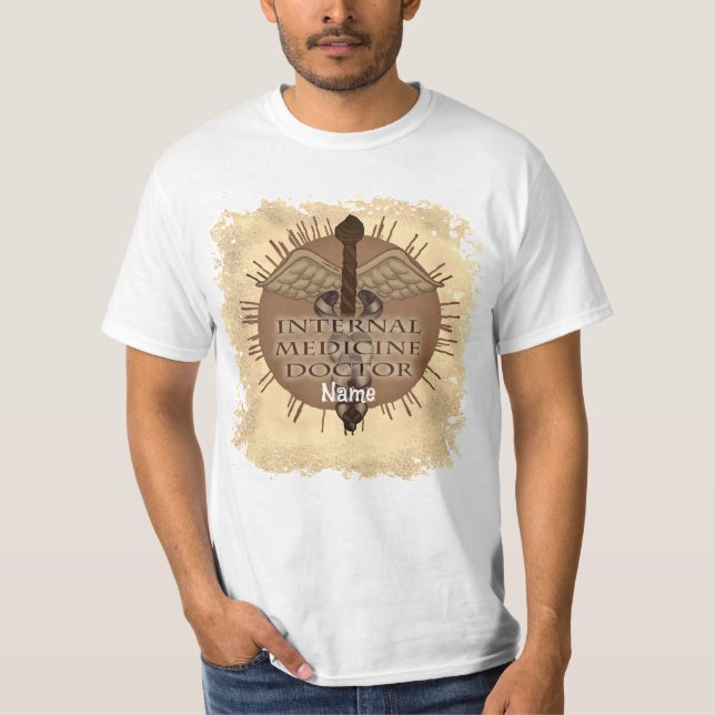 Camiseta médico de medicina interna Caduceus (Frente)