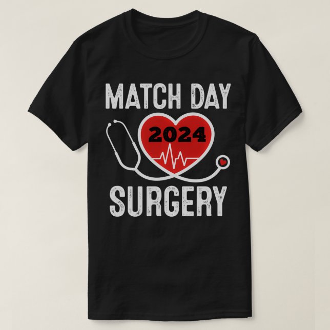 Camiseta Médico de Residência de Cirurgia no Dia de Combina (Frente do Design)
