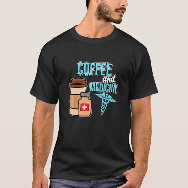 Camiseta Médico Do Café E Medicina (Frente)