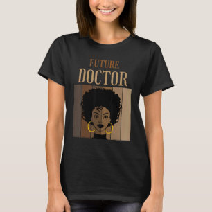 Camiseta Médico Futuro Médico Residente Doutor Negro