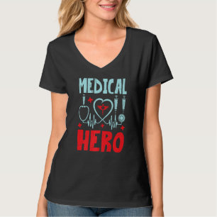 Camiseta Médico Herói Futuro Doutor Funny Phyisican Hospita