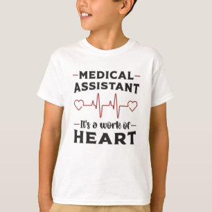 Camiseta Médico Médico Coração Assistente Médico Engraçado