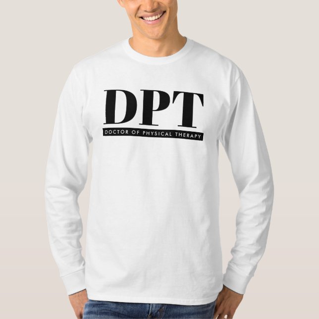 Camiseta Médico moderno de DPT em Terapia Física (Frente)