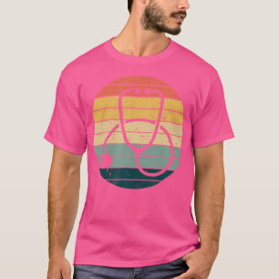 Camiseta Médico Retro Médico Médico Estetoscópio Médico