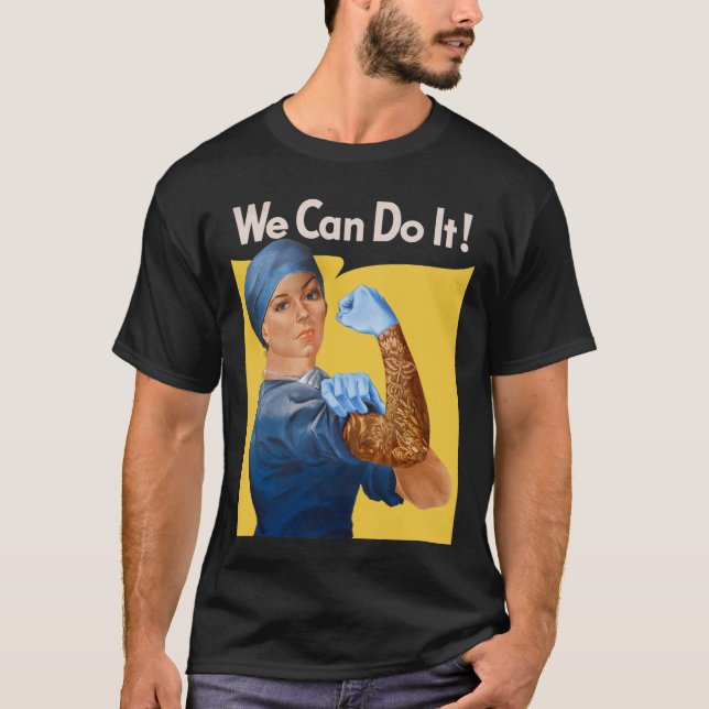 Camiseta Médico Rosie Enfermeira Médica Feminista (Frente)