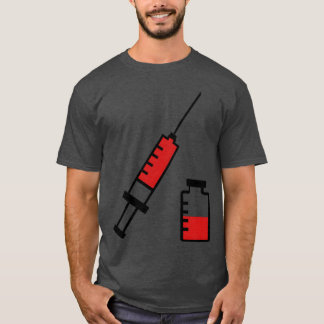 Camiseta medico seringa infusão medicina hospital família