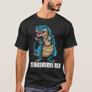 Camiseta Médico Surus Rex T-Rex Dinossaur Médico Md