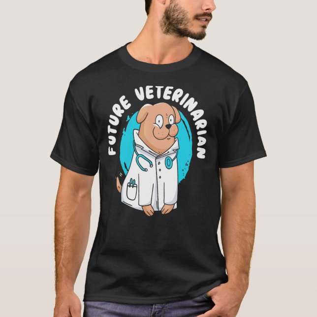 Camiseta Médico Veterinário Veterinário Veterinário Futuro  (Frente)