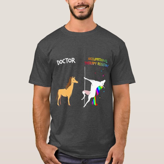 Camiseta Médico Vs Assistente de Terapêutica Ocupacional Un (Frente)