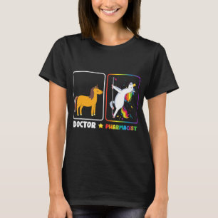 Camiseta Médico Vs Farmacêutico Horse Unicorn Dancing Prese