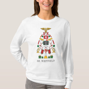 Camiseta Médicos e Enfermeiros Personalizados Natal Festivo