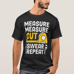 Camiseta Medida de Medida de Mens Cortar Suar Repetir Madei
