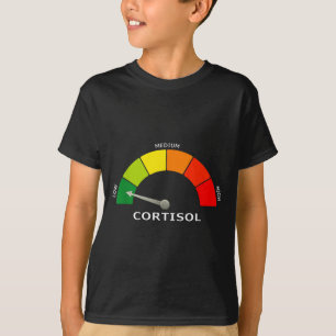 Camiseta Medidor de cortisol baixo humor biologia psicologi