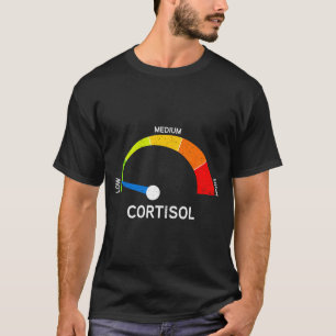 Camiseta Medidor de nível de cortisol engraçado meme de est