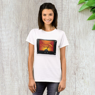 Camiseta Medidor de Nível de Saída VU Meter de Áudio