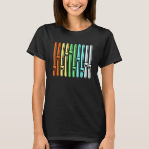 Camiseta Medidor de Som Vu de Engenheiro de Áudio Colorido