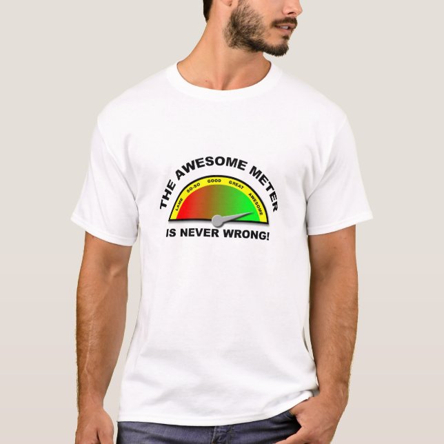 Camiseta Medidor impressionante engraçado (Frente)
