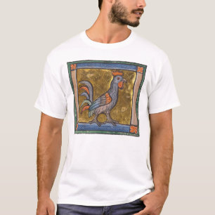 Camiseta Medieval Bestiary Rooster c. 1270