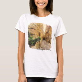 Camiseta Medieval Narrow Street Old Building Watercolor