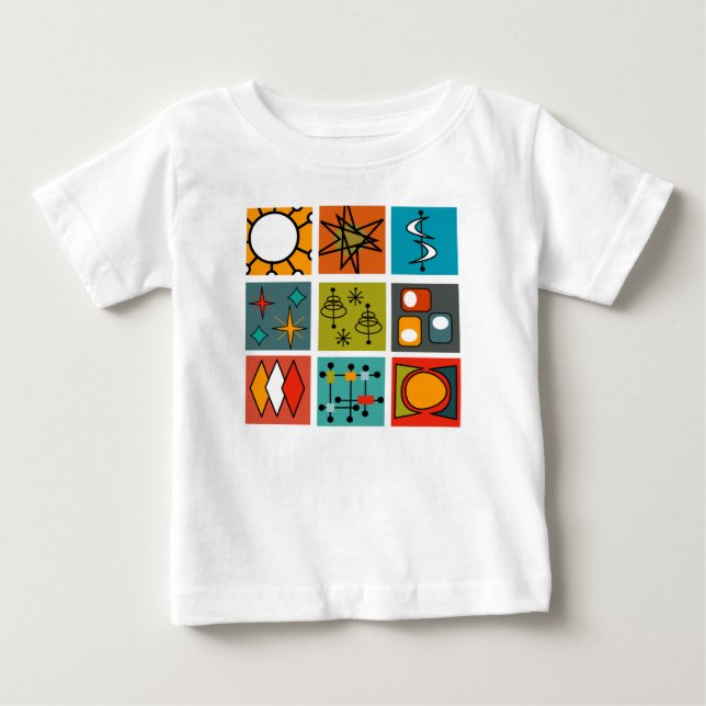 Camiseta Médio-século Moderno Smorgasbord (Frente)