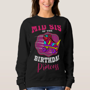 Camiseta Médio Sis Do Aniversário Princesa Roller Skates Bd