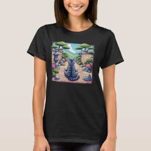 Camiseta Meditação Bonsai Kitten Lover Japonês Art Cut