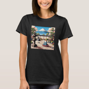 Camiseta Meditação Bonsai Kitten Lover Japonês Art Cut