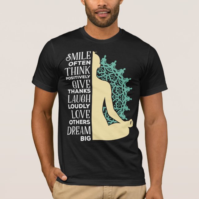 Camiseta Meditação Budista Yoga Cita Budismo Zen (Frente)