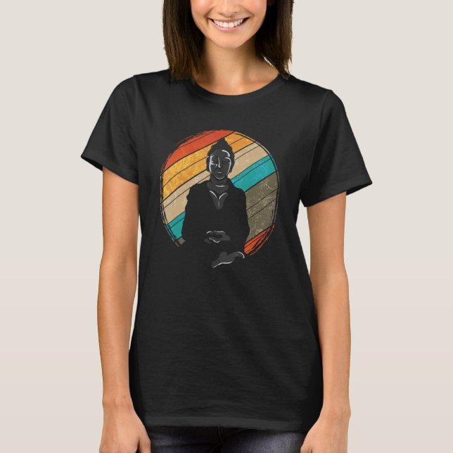 Camiseta Meditação Budista Zen Espiritual e Retrora - B (Frente)