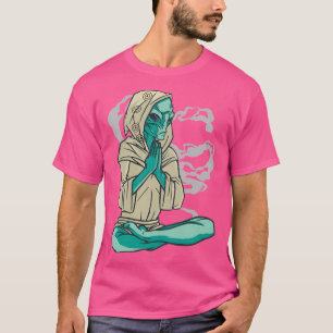 Camiseta Meditação de Aliens de Alienígena I no Dia Inglês
