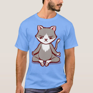 Camiseta Meditação de animais de gatos budista de Zen por T
