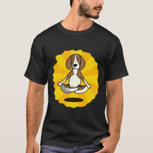 Camiseta Meditação de cães Yoga Beagle Labrador Rouco Shepe